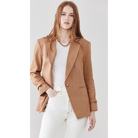 Veronica Beard Jackets & Blazers - Veronica Beard Amadi Dickey Jacket, Chai Brown Blazer Linen Wool